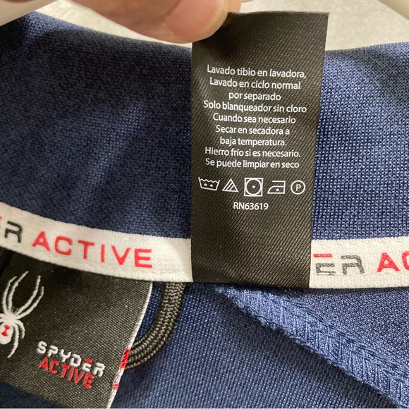 SPYDER Active Full Zip Jacket Blue Mens Large NEW - Picture 12 of 16